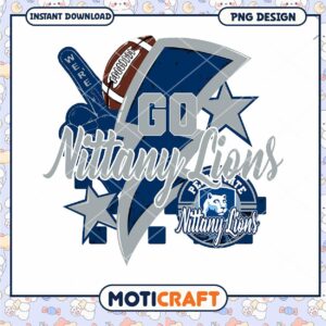 Go Nittany Lions Football Spirit PNG Design Download