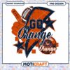 Go Orange Football PNG Design for Instant Download