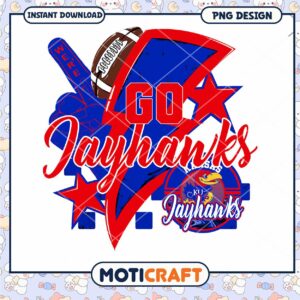 Go Jayhawks Football PNG Instant Download Design Art