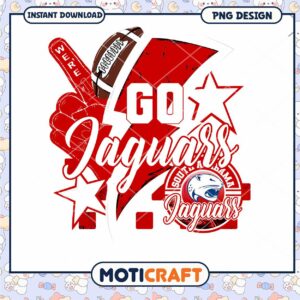 Go Jaguars Football Art Instant Download PNG Design