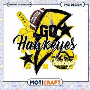 Go Hawkeyes Football PNG Instant Download Design Art