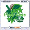 Go Green Wave Football PNG Design for Instant Download