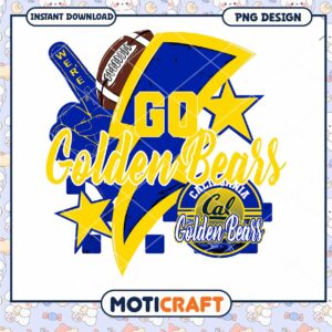 Go Golden Bears PNG Design Instant Download Artwork