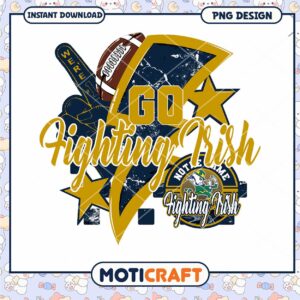 Go Fighting Irish Football PNG Design for Fans