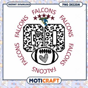 Go Falcons Stylish Football PNG Design Downloadable Art