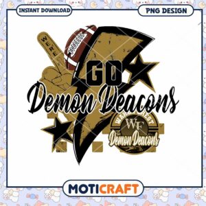 Go Demon Deacons PNG Design for Instant Download Fans