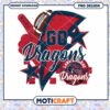 Go Dragons Football Team Spirit PNG Design Download