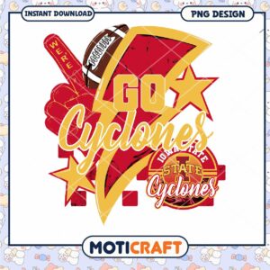 Go Cyclones Iowa State Football PNG Design Download