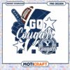 Go Cougars Football PNG Design for Instant Download