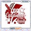 Go Cardinals Football PNG Design Instant Download Artwork