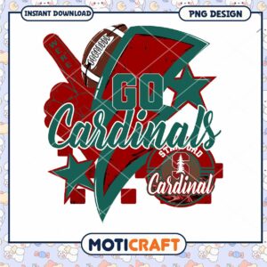 Go Cardinals Football Team PNG Graphic Design Download