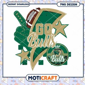 Go Bulls USF PNG Design Instant Download Cheer Art