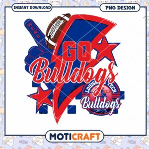 Go Bulldogs Football Team PNG Design for Fans