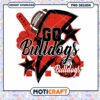 Go Bulldogs Football Spirit Design PNG Instant Download