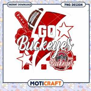 Go Buckeyes Ohio State Football PNG Design Download