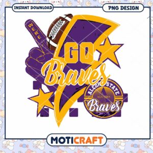 Go Braves Alcorn State Football PNG Download Design