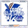 Go Blue Devils Football PNG Design for Instant Download