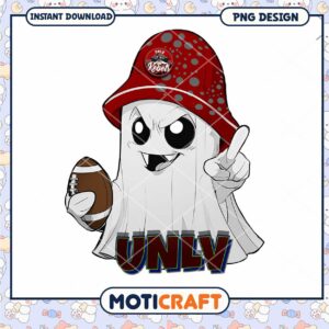 Ghostly Football Rebel PNG Design for UNLV Fans