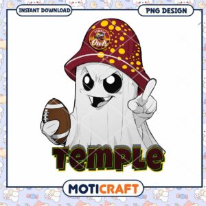 Ghost Character with Football Instant Download PNG Design