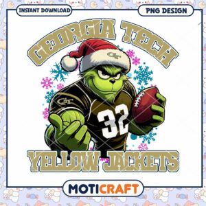 Georgia Tech Yellow Jackets Holiday PNG Design Download