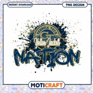 Georgia Tech Yellow Jackets Nation PNG Design Download