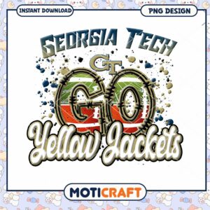 Georgia Tech Go Yellow Jackets PNG Instant Download Design