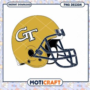 Georgia Tech Football Helmet PNG Instant Download Design