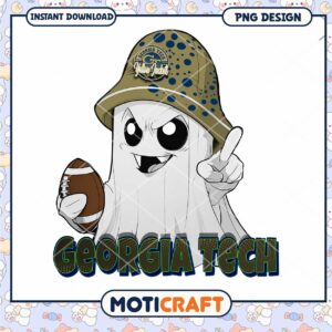 Georgia Tech Ghost PNG Design for Instant Download