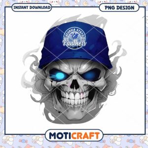 Georgia State Panthers Skull PNG Design for Download