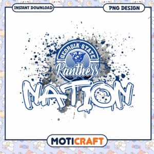 Georgia State Panthers Nation PNG Instant Download Design