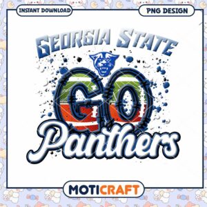 Georgia State Panthers Go Team Spirit PNG Design Download