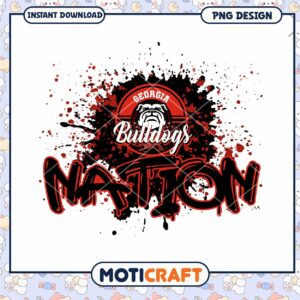 Georgia Bulldogs Nation PNG Design Instant Download