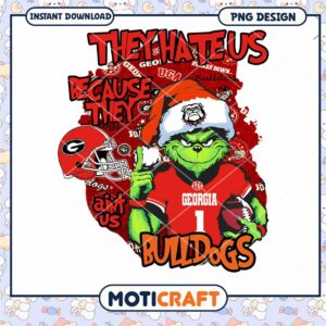 Georgia Bulldogs Grinch PNG Design Instant Download