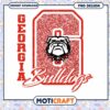 Georgia Bulldogs Glitter Number Six PNG Design Download