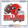 Georgia Bulldogs Football Helmet and Ball PNG Design