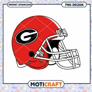 Georgia Bulldogs Football Helmet PNG Design Download