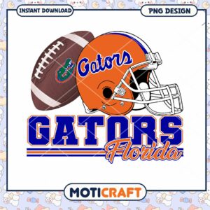Gators Football Helmet PNG Design for Florida Fans