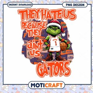 Gators Basketball Grinch Fun PNG Design for Fans