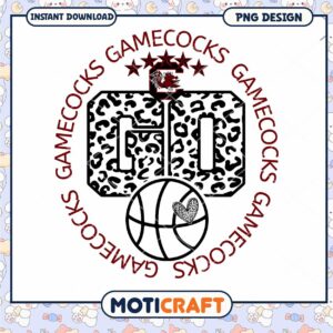 Gamecocks Basketball PNG Design for Instant Download