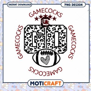 Gamecocks Football Leopard Print PNG Design Download