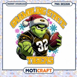 Gambling State Tigers Football PNG Christmas Design Download