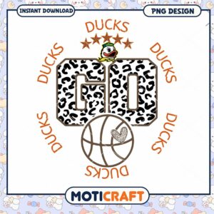 Fun Ducks Basketball PNG Design for Instant Download