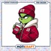 Fun Grinch PNG Design with Hoodie and Drink Download