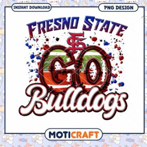 Fresno State Bulldogs PNG Design for Instant Download