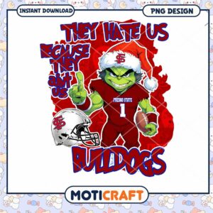Fresno State Bulldogs PNG Design Instant Download Art