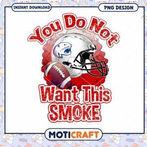 Football Smoky Challenge Design Instant Download PNG