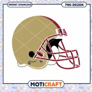 Football Helmet PNG Graphic Instant Download Design