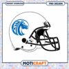 Football Helmet Design with Blue Horse Logo PNG Image