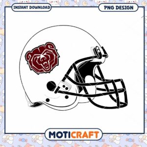 Football Helmet Bear Logo PNG Instant Download Design