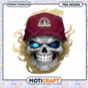Florida State Seminoles Skull Hat PNG Design Download